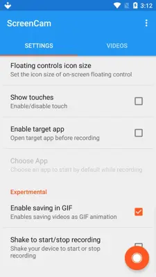 ScreenCam Screen Recorder android App screenshot 4